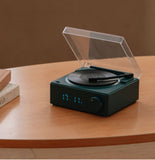 Atomic Alarm Clock Stereo Retro Wireless Bluetooth Creative Small Speaker Card USB Mini Vinyl Record Player Speaker