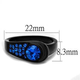 Women Stainless Steel Synthetic Crystal Rings