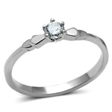 Women Stainless Steel Cubic Zirconia Rings TK697