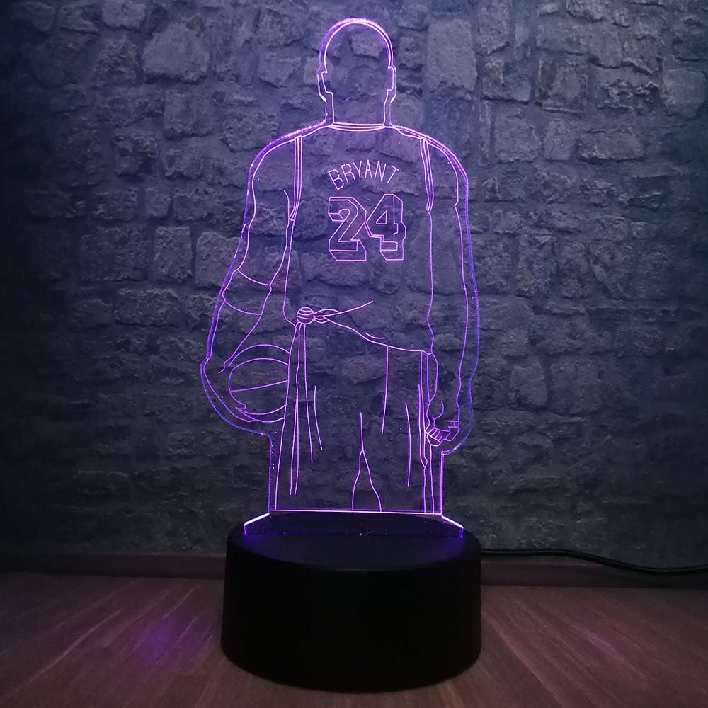 3D Basketball Player Kobe Bryant Jersey Sport LED Night Light Illusion Touch Bedroom USB Lamp Children Gift Table Decor Kid Toy