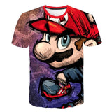 Boys Mario T shirt SuperMario Print Clothes Girls 3D Funny T-shirts Costume Children 2021 summer Clothing Kids Tees Baby Tshirts