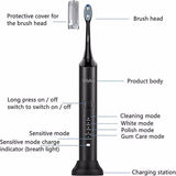 Olybo Electric Toothbrush Sonic Toothbrushes for Adults, 5 Modes 48000VPM with 6 Replacement Brush Heads and Travel Case(Cannot be sold on Amazon)