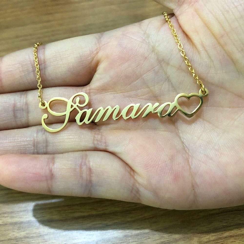 Personalized Iced Name Necklace Stainless Steel Charm Custom Name Jewelry Any Name 11 Font Style To Choose For Girl kids