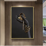 Black Woman Hand With Gold Jewelry Wall Art Canvas Paintings On The Wall Posters Prints Pop Art Prints Home Decoration Unframed