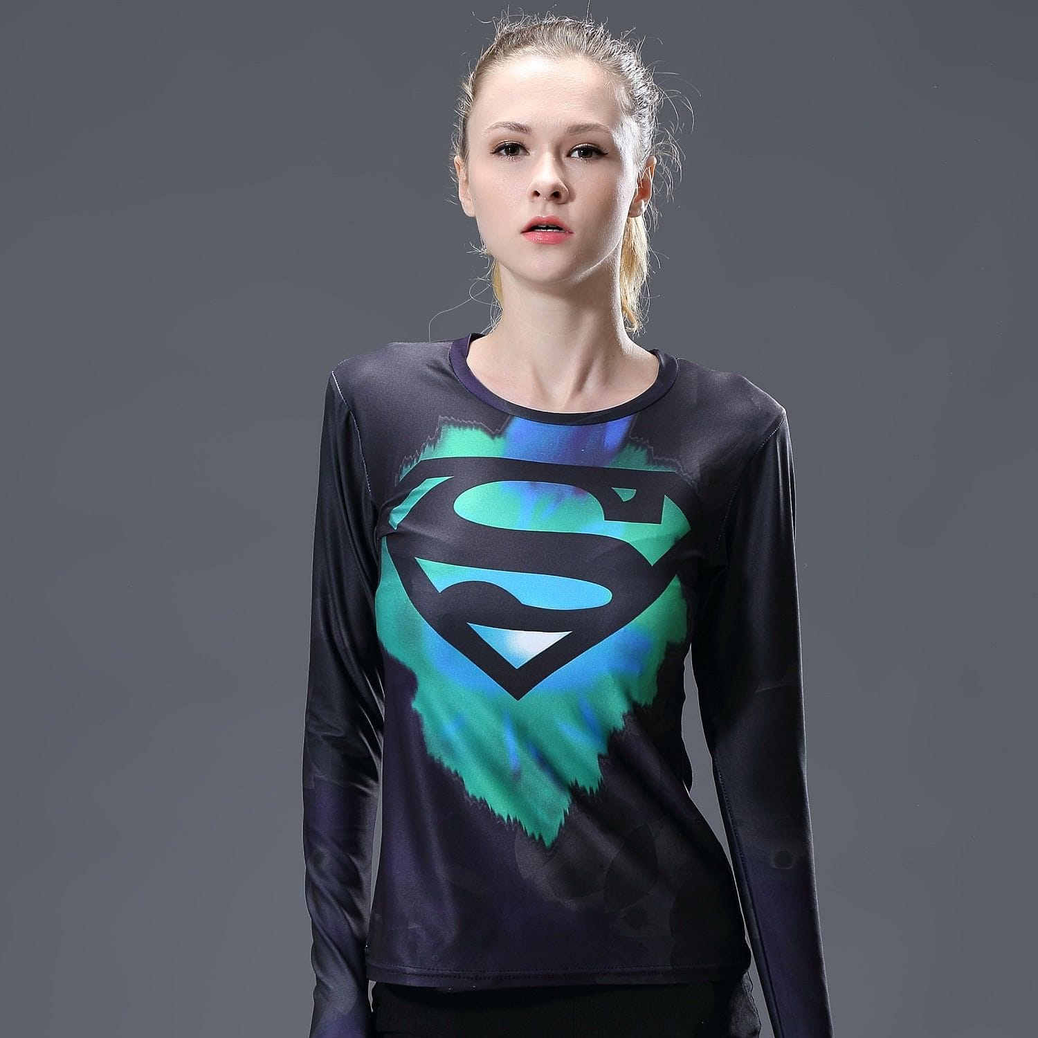 Superman Print Women's long sleeve T-shirt