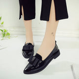 Solid color pointed flat with single shoes women's shoes