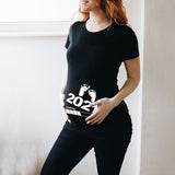 Baby Loading 2021 Women Printed Pregnant T Shirt Girl Maternity Short Sleeve Pregnancy Announcement Shirt New Mom Clothes