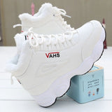 Sneakers plus cashmere fall and winter sets of feet high-top big cotton shoes