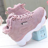 Sneakers plus cashmere fall and winter sets of feet high-top big cotton shoes