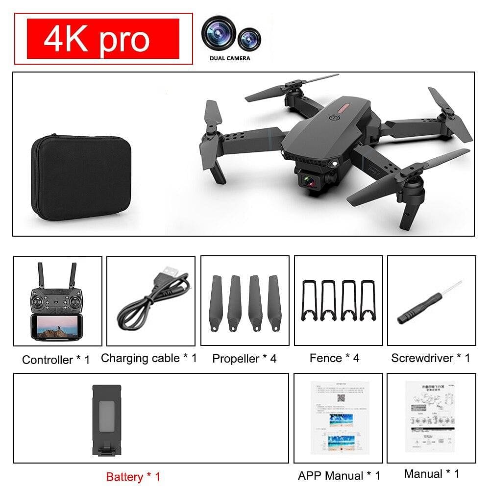 【🔥 New Arrival 】E88 Pro RC drone 4K 1080P drone 4k professional drones HD camera  quadrocopter drone with