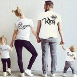 Cotton Matching Family Shirts Family Matching Clothes Matching Father Mother Daughter Son Clothes T-shirt King Queen T shirt