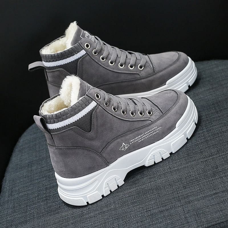 Winter women's shoes plus velvet thick warm cotton shoes flat heel platform