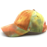 2020 Women Men Hat Curved Sun Visor Light Board Tie-dyed Baseball Cap Men Cap Outdoor Sun Hat Adjustable Sports Caps In Summer