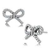 DA197 - High polished (no plating) Stainless Steel Earrings with AAA