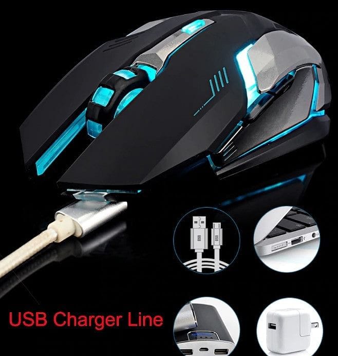 Ninja Dragon Stealth 7 Wireless Silent LED Gaming Mouse - Jafsale.com