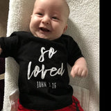 Kids Shirt Kids Christian Shirt So Loved Graphic Shirts for Kid So Loved TShirt Boys Girls Christian Fashion Slogan T-Shirts