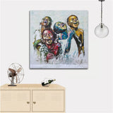 AfricanHappy Art Print on Canvas Happy Kids Wall Canvas Picture Art Portrait Canvas Painting Wall Decor Canvas Art for Home