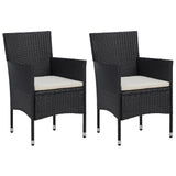 2x Garden Dining Chair Poly Rattan Outdoor Dinner Seat Multi Colors