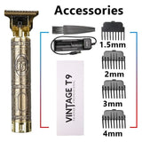 USB Rechargeable Hair Clipper Electric hair trimmer Cordless Shaver Trimmer 0mm Men Barber Hair Cutting haircut Styling Tool