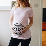 Baby Loading 2021 Women Printed Pregnant T Shirt Girl Maternity Short Sleeve Pregnancy Announcement Shirt New Mom Clothes