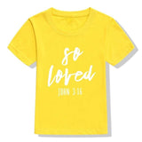 Kids Shirt Kids Christian Shirt So Loved Graphic Shirts for Kid So Loved TShirt Boys Girls Christian Fashion Slogan T-Shirts