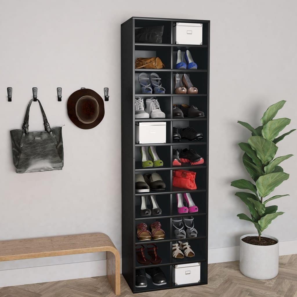 Shoe Cabinet Chipboard Standing Shelf Home Organizer Rack Multi Colors
