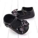 Sequined baby shoes with bow princess shoes