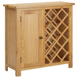 Wine Cabinet Solid Oak Wood Storage Bottle Holder White/Light Wood