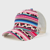 Fashion Printing Cross Mesh Hat Sunproof Sunshade Cap