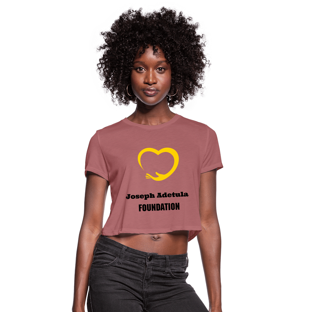 Women's Cropped T-Shirt - mauve