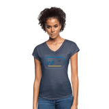 Women's Tri-Blend V-Neck T-Shirt - navy heather