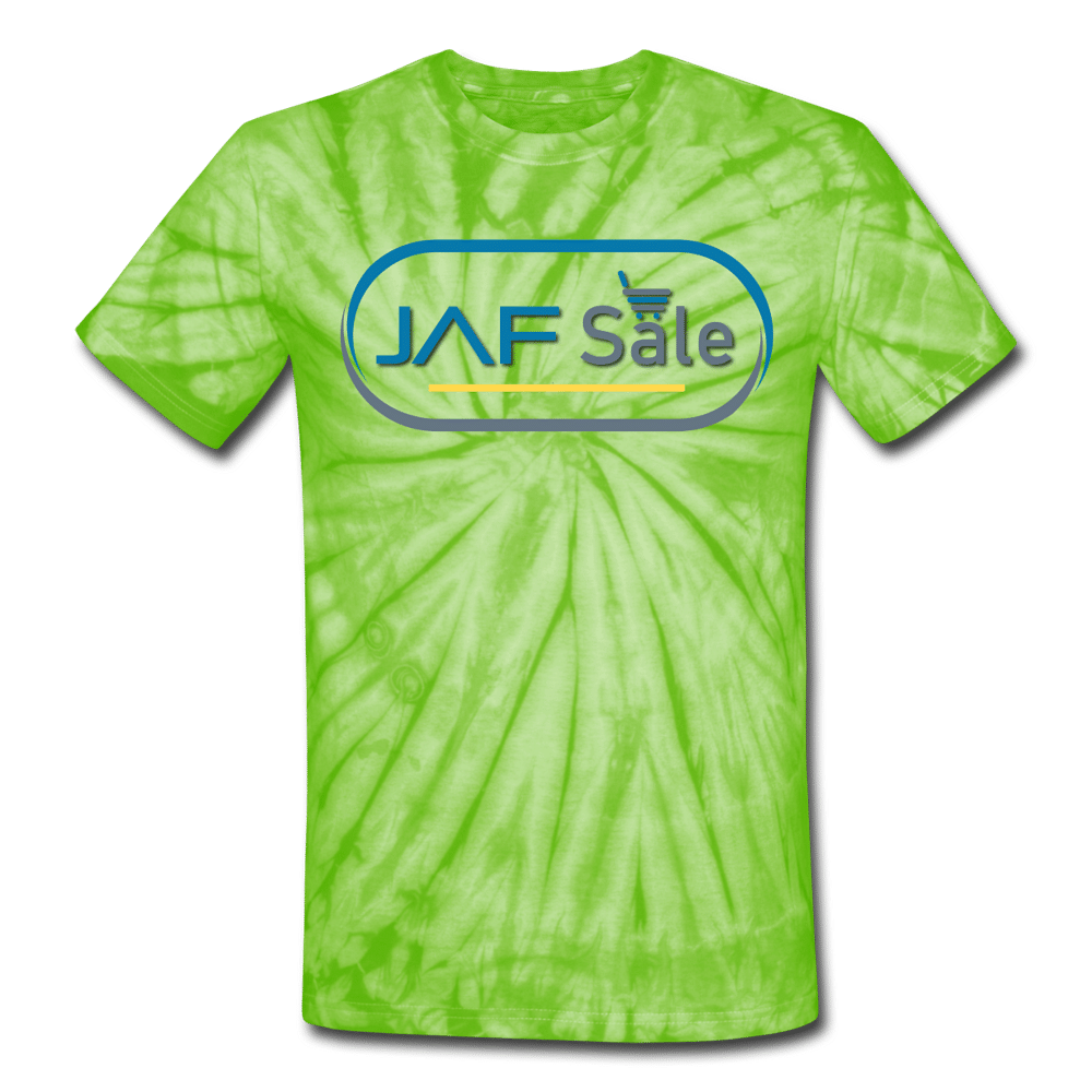 Unisex Tie Dye T-Shirt - spider lime green