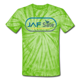 Unisex Tie Dye T-Shirt - spider lime green