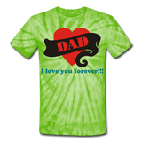 Dad Heart - spider lime green
