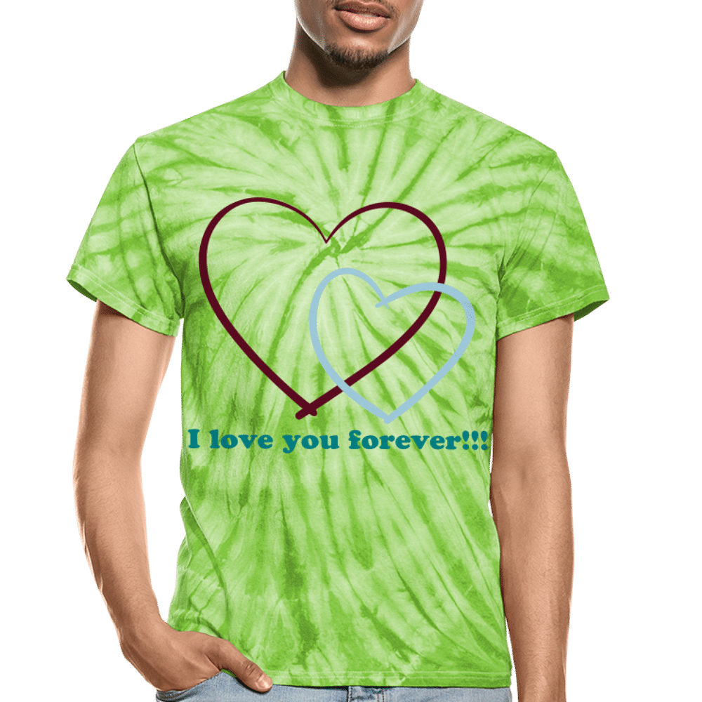 i love you for ever - spider lime green