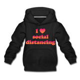 I Love Social Distancing - black