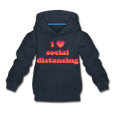 I Love Social Distancing - navy