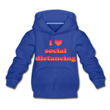 I Love Social Distancing - royal blue