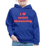 I Love Social Distancing - royal blue