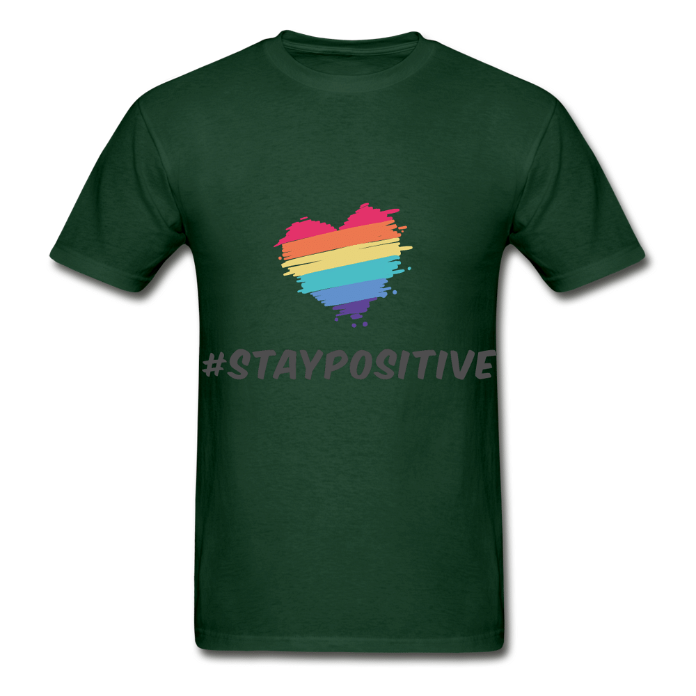 stay positive - forest green