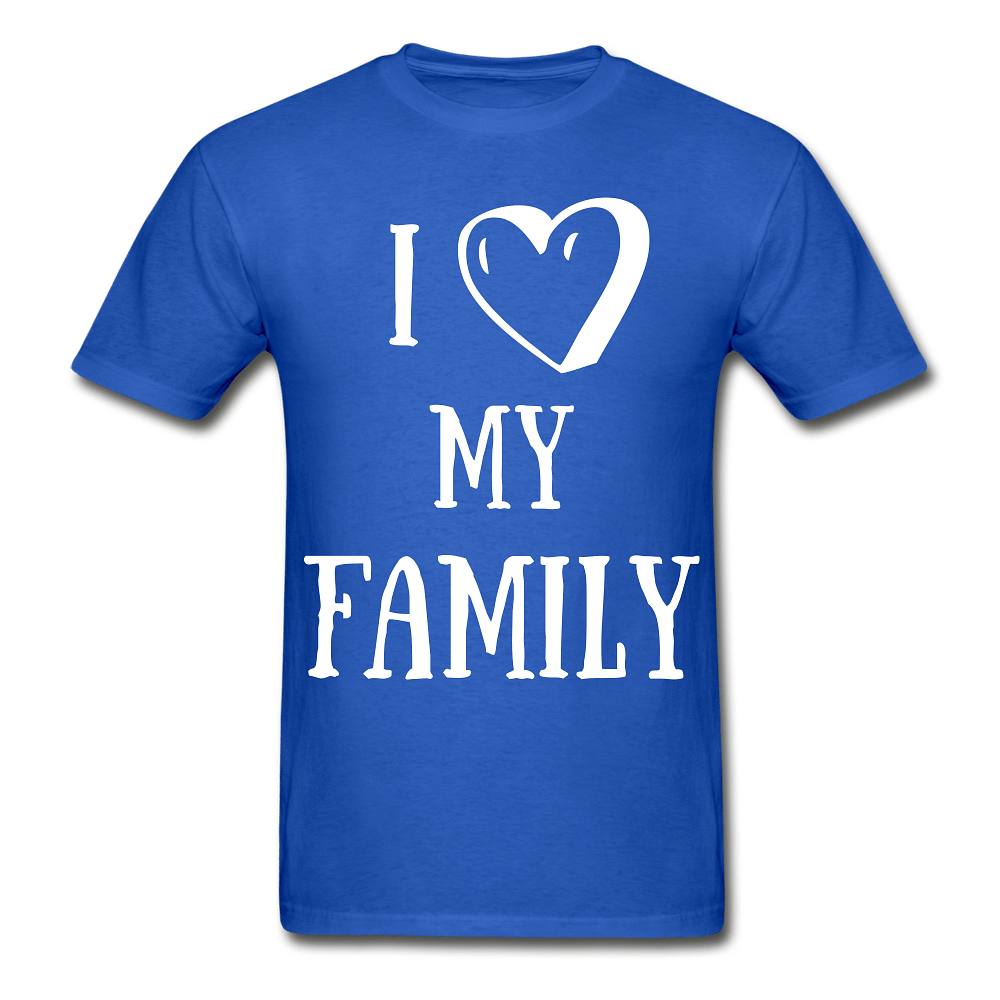 I heart my family - royal blue