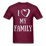 I heart my family - burgundy