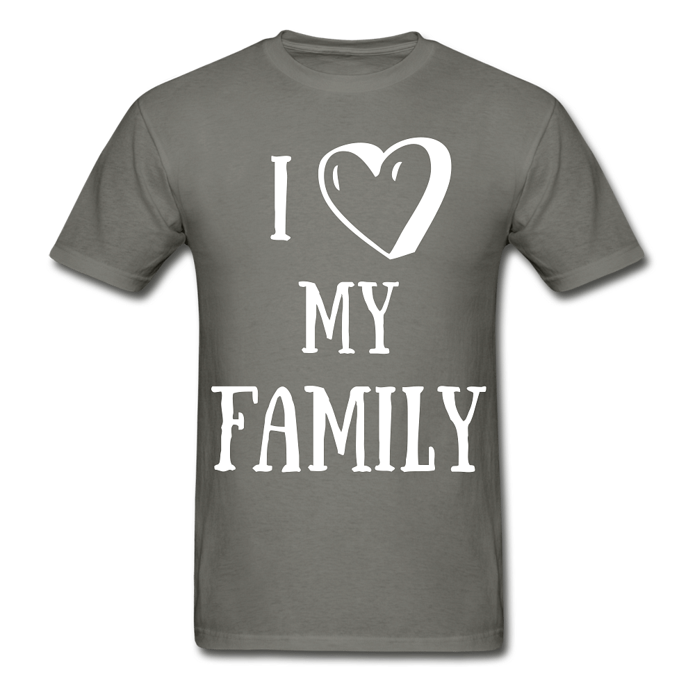 I heart my family - charcoal