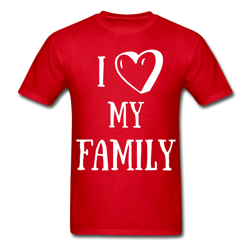 I heart my family - red