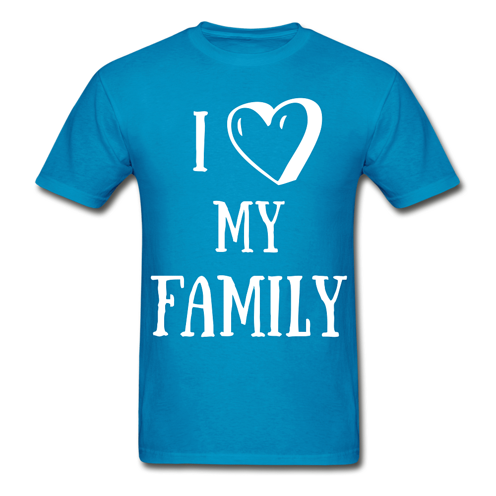 I heart my family - turquoise