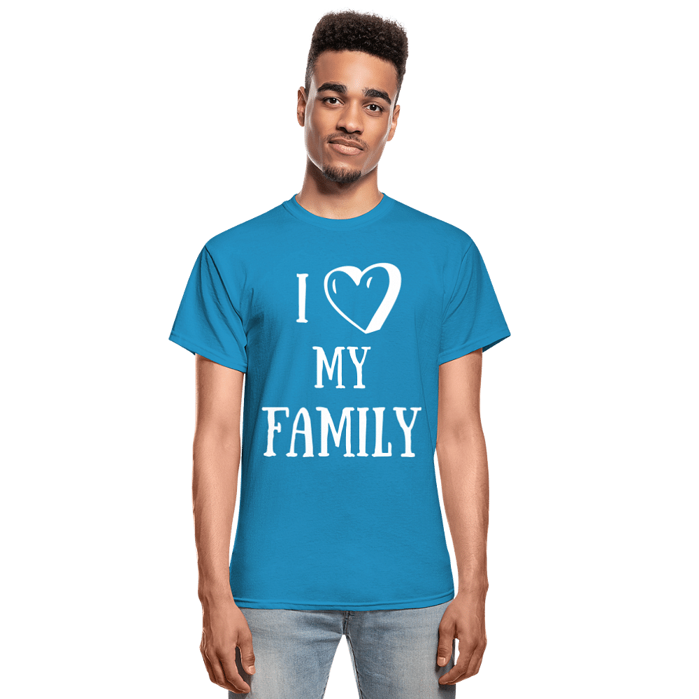 I heart my family - turquoise