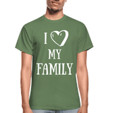 I heart my family - military green