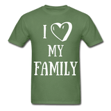 I heart my family - military green