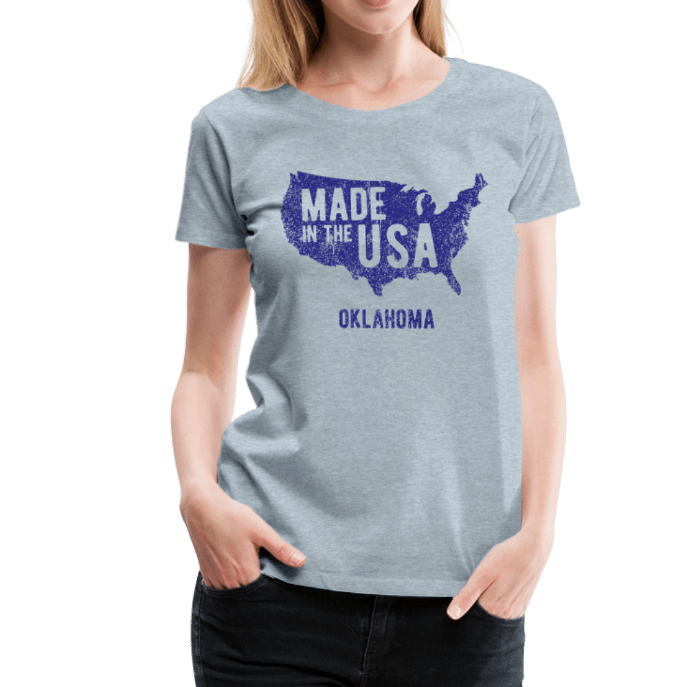 Made in the USA Oklahoma - heather ice blue
