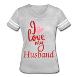 I love my Husband - heather gray/white
